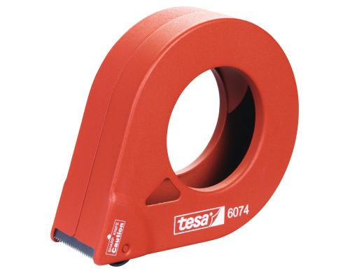 Tesa robuster Handabroller, orange für Rollenbreite bis zu 38mm