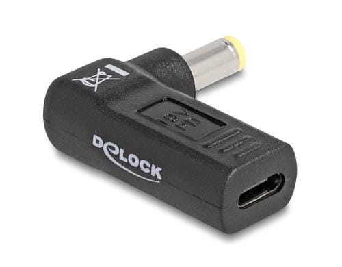 Delock USB-C zu Acer 5.5x1.7mm Adapter Buchse zu Stecker 90°, gewinkelt
