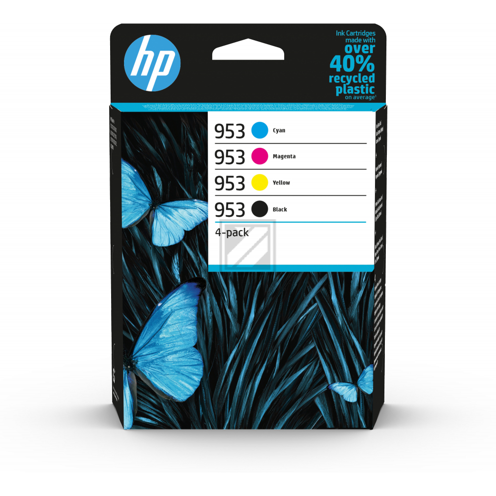 HP Combopack Nr. 953 - (6ZC69AE) 4er-Pack Schwarz, Farben