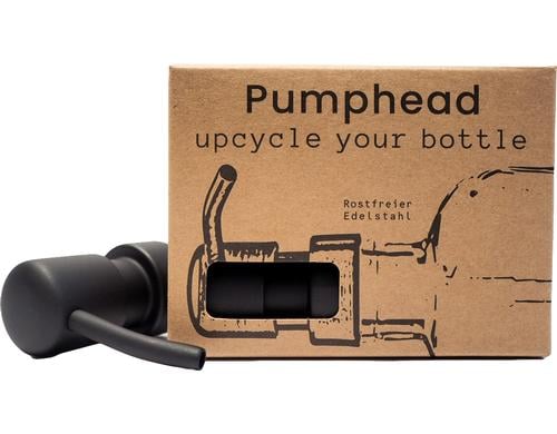 Pumphead Seifendispenser Schwarz Individuell anpassbar, Rostfreier Edelstahl