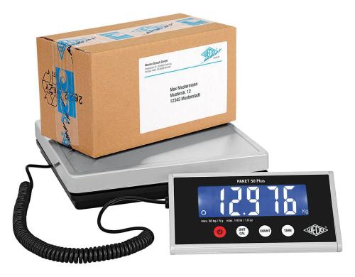 WEDO elektronische Paketwaage 50 Plus bis 50kg mit Zählfunktion