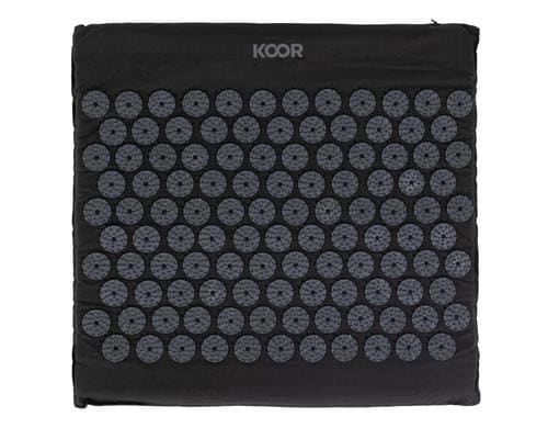 KOOR Fuss-Akupressurmatte schwarz 40x42cm, schwarz-grau