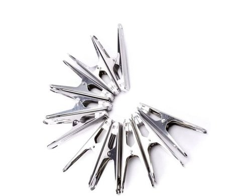 MSV Wäscheklammer aus Edelstahl 10 Stück, 9 cm, ristfrei, hitzebeständig