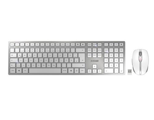 Cherry Desktop DW 9100 Slim weiss-silber USB, gelasert