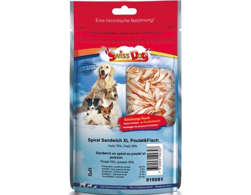 SwissDog Spiral Sandwich XL 400g Chicken&Fish