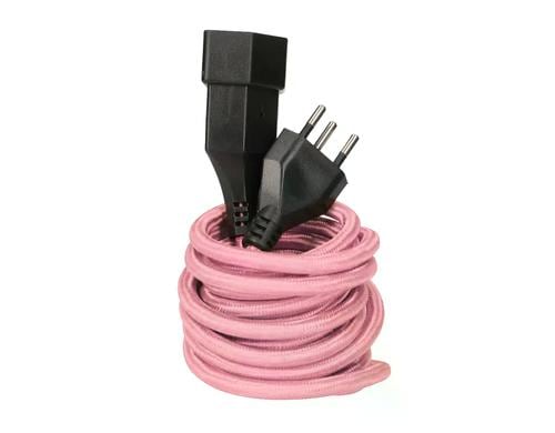 Max Hauri Verlängerungskabel T12/T13 Textil 3m, rosa