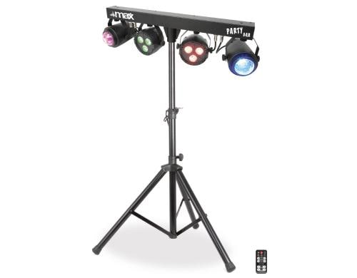 Max PartyPar Kit 2x Par 3x3W, 2x Jelly, 4-in-1, RGBW, Stand