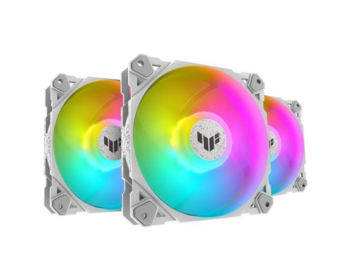 ASUS TUF GAMING TF120 FAN ARGB 3IN1 HUB WHT 120x120x25mm, PWM, 1900rpm, max. 29 dB