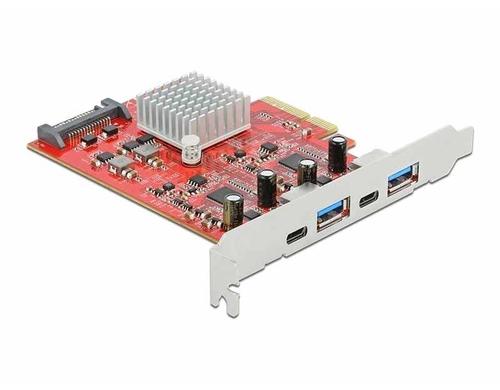 Delock 89041 PCI Express x4 Karte extern 2x Type-C 10 Gbps + 2x Typ-A 10 Gbps