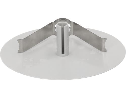 Max Hauri Deckenrosette rund flach lichtgrau, Federbügel steckbar