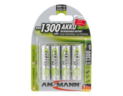 Ansmann Akku AA NiMH 1300 mAh 1.2V 4er maxE Blister