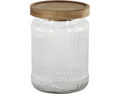 Chic Antique Aufbewahrungsglas 700 ml Glas mit Blumenmuster
