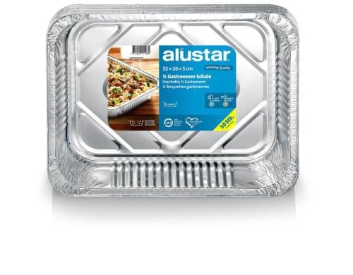 Alustar Aluminium Schale 10 Stück 32 cm x 26 cm