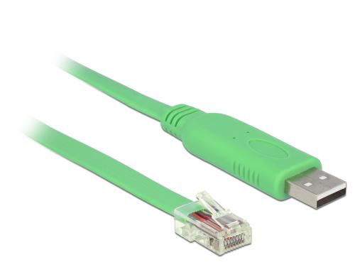 Delock USB zu RJ-45 Konsolenkabel RS-232, Kompatibel mit Cisco Geräten
