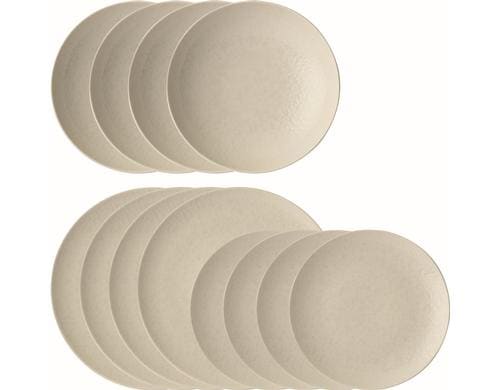 AK Geschirrset Eclipse Day 12tlg. Je 4 Speise-/Suppenteller, D 20/27.5/22cm