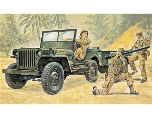 Italeri Willys MB Jeep mit Anhänger 1:35