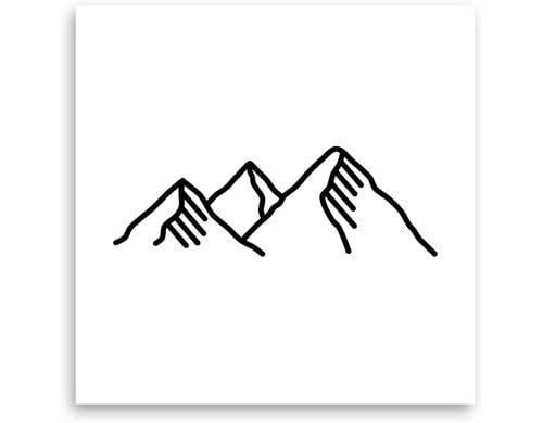 minink Tattoo Berge mit Schnee Grösse: S (4.0 cm x 1.3 cm)