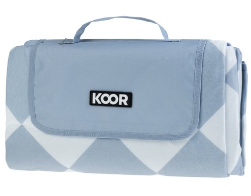 KOOR Picknickdecke Diamond blau 135 x 160cm , 100% Polyester