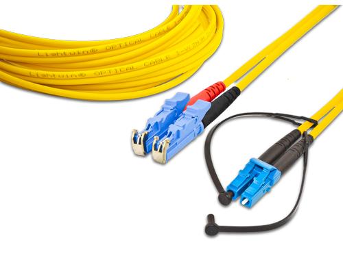 Lightwin LWL HQ Duplex Patchkabel, LSH, 3m Singlemode OS2, E2000-LC kompatibel