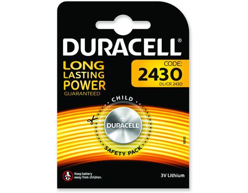 Duracell Lithium CR2430, 1 Pk 3 Volt, 1 Stück