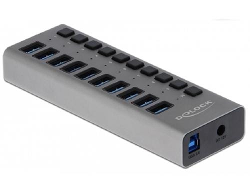 Delock 63670 USB 3.0 Hub SuperSpeed 10x USB 3.0 Typ-A, 12Gbps, SuperSpeed