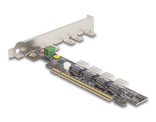 Delock PCI x16 zu 4x intern SFF-8654 4i NVMe - Bifurcation