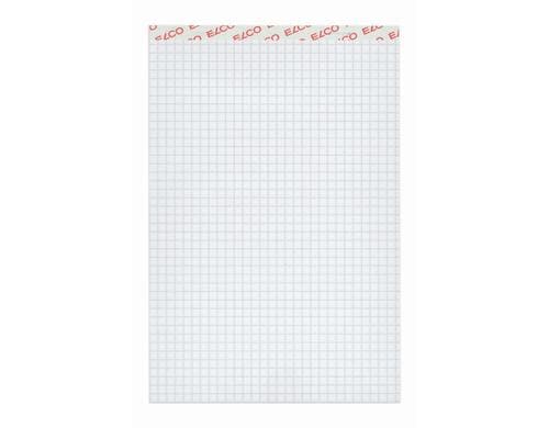 Elco Notizblock, A5,5 Blöcke 5mm kariert, hochweiss, perforiert, 70gm2