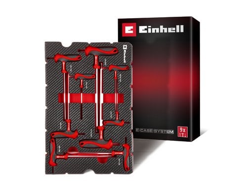 Einhell Werkzeug-Pad T-Griff-Schraub. E-Case Einleger, 9-tlg.