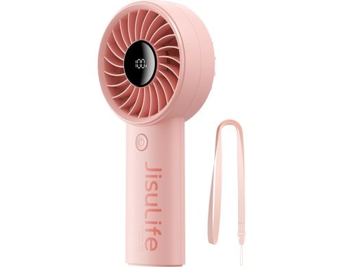 Jisulife Handheld Fan 4 Ventilator Pink 3600mAh