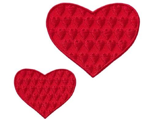 Monoquick Aufbügelbild Basic Herz 2 Stück