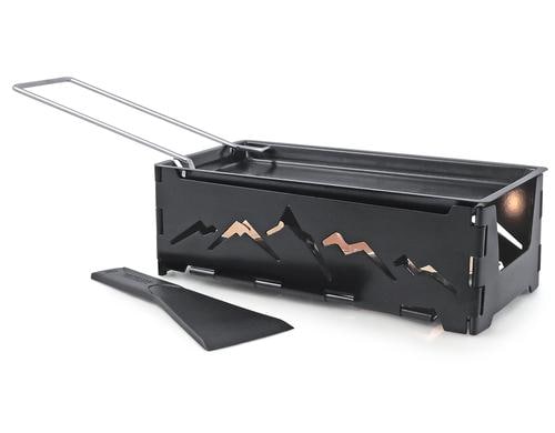 SWISSMAR Nordic Faltbares Teelicht-Raclette schwarz, Edelstahl, Spülmaschinenfest