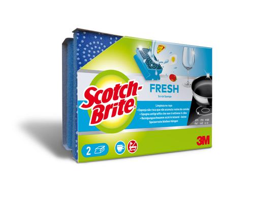 3M Scotch-Brite Schwamm Fresh blau, 2 Stück