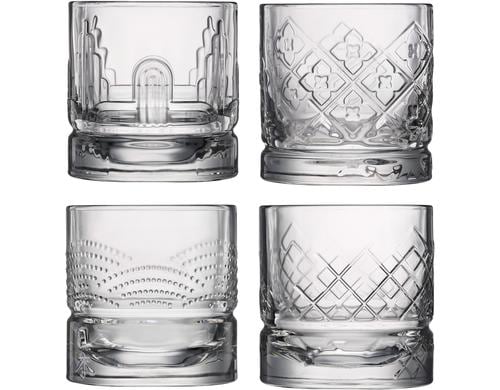 La Rochère Whiskyglas Dandy 4er Set 30cl, D. 8.6cm, H. 9cm