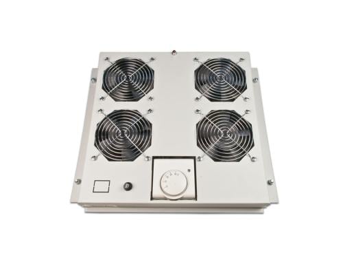 WIREWIN Dachlüftereinsatz, grau für Stand-/Serverschränke mit 4 Lüfter