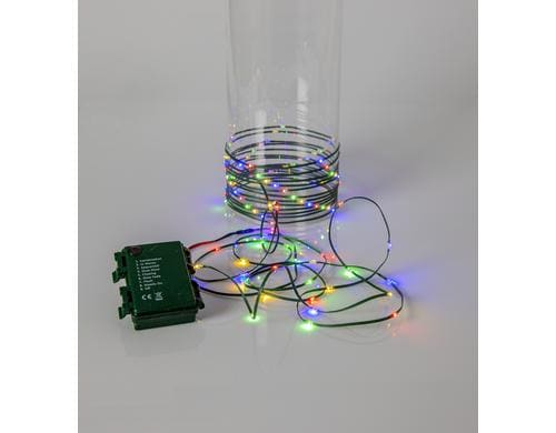 Star Trading Lichterkette Dew Drop Micro IP44, Multicolor, Grün