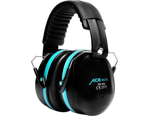 ACE Mute Kapsel Gehörschutz Türkis Verstellbar, EN 352 Zertifiziert, -32dB