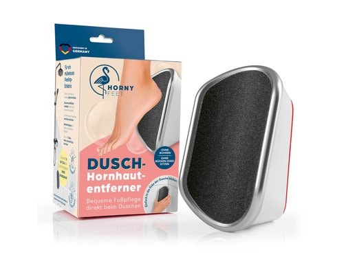 HornyFeet Hornhautfeile Montierbare Lösung Dusche