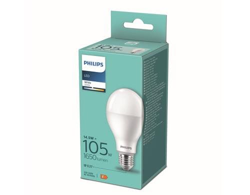 Philips LED Lampe ersetzt 60W, E27 warmweiss 2700 Kelvin, 1650 Lumen