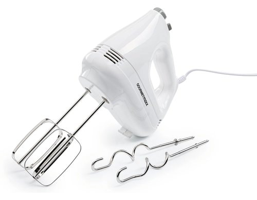 GOURMETmaxx Handmixer 250W inkl. Rührbesen + Knethaken, 1300U/min