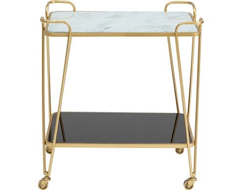Kare Servierwagen West Coast Schwarz/Gold/Weiss