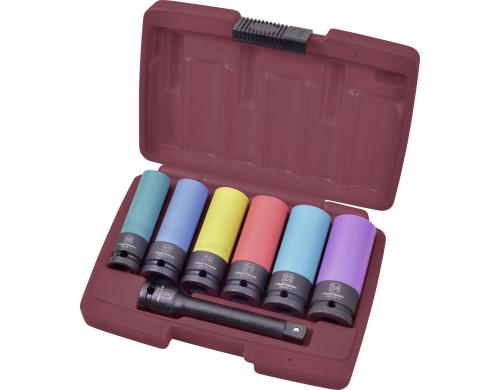 Kraftwerk Alufelgen-Schlagstecknuss-Satz 1/2, 7-teilig