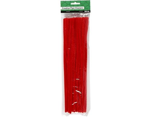 Creativ Company Chenilledraht 6 mm 50 Stück, Länge: 30 cm, rot