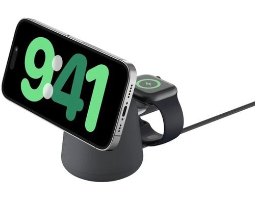 BELKIN BoostCharge 2in1 15W ladestation 15W, Dunkelgrau