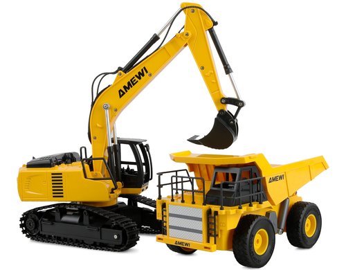 Amewi 2-in-1 Set Kipper & Kettenbagger 9-Kanal 1:24 RTR