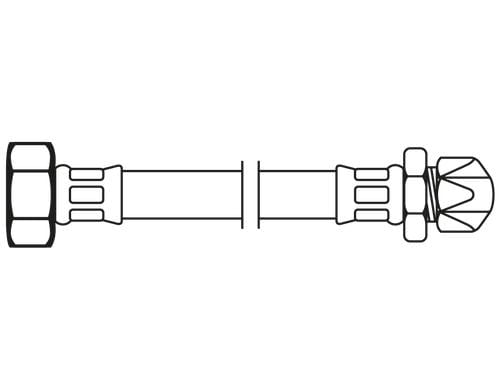 Flexo Anschlussschlauch DN8 IG X 1/2 X 10MM 50 CM Quetschverschr.