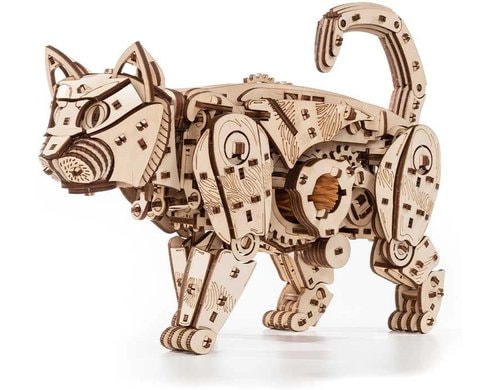 EWA Katze 3D Holzbausatz Natur