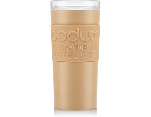 Bodum Travel Mug Doppelwandig Edelstahl, vanilla, 0.35 Liter