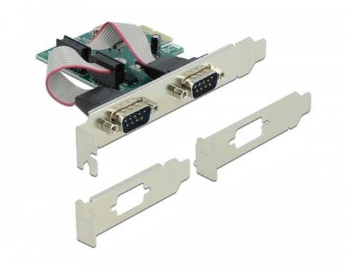 Delock 90007 PCI Express Karte 2 x Seriell, 2x RS-232, 921.6 Kbps, LP