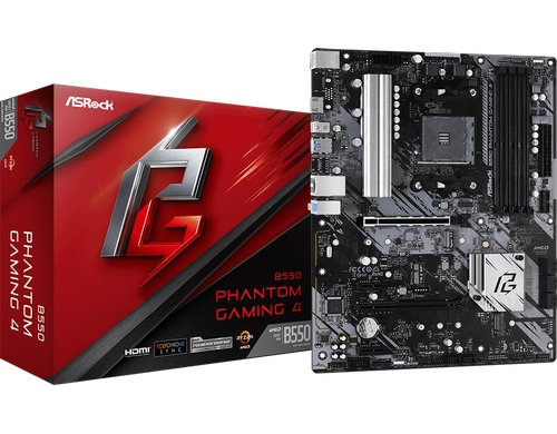 ASRock B550 PHANTOM GAMING 4, ATX, AM4 AMD B550, AM4, 4x DDR4, PCIe 4.0