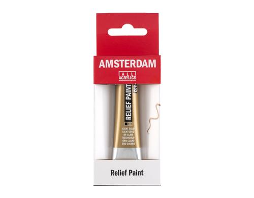 Amsterdam Acrylfarbe Reliefpaint 20ml, Farbe Hellgold